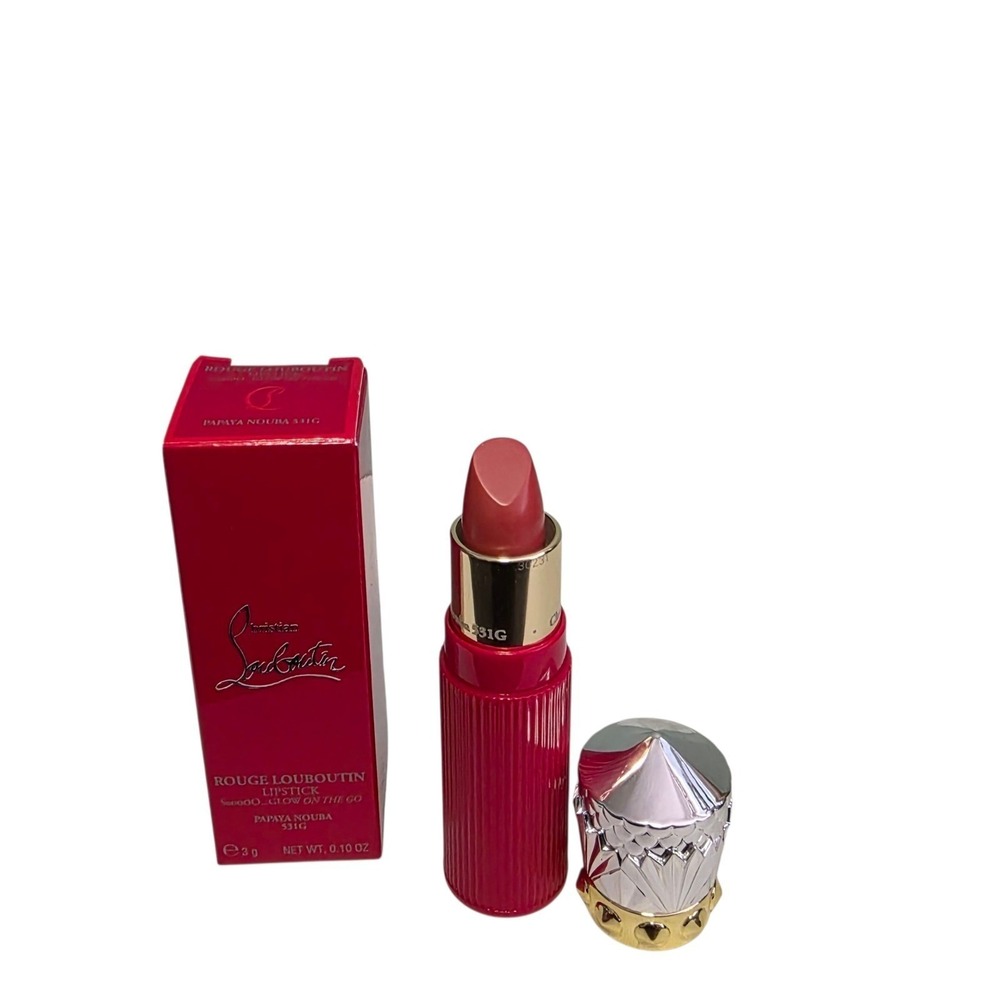 Christian Louboutin Rouge Lipstick Sooo Glow On The Go Papaya Nouba NEW Travel - Picture 8 of 16